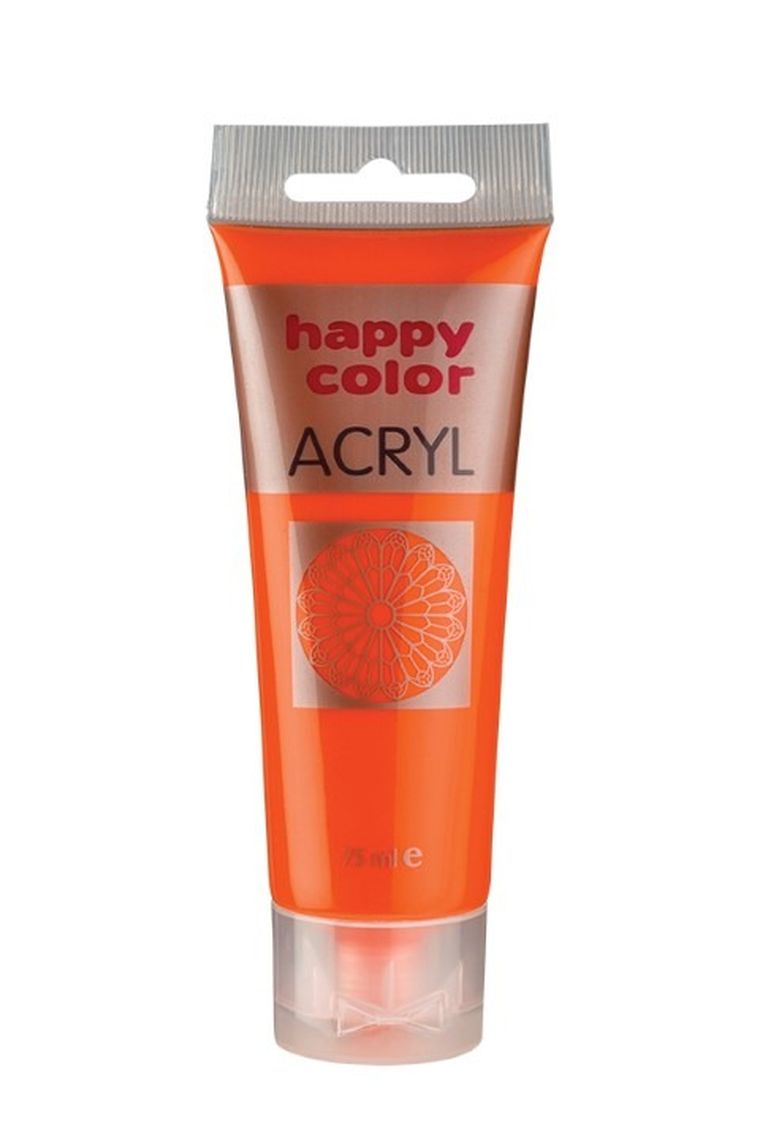 Happy Color, farba akrylowa, pomarańczowa, 75 ml