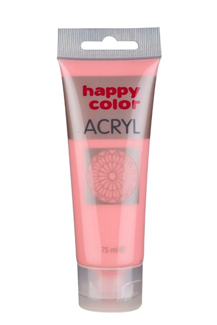 Happy Color, farba akrylowa, róż pudrowy pastelowy, 75 ml