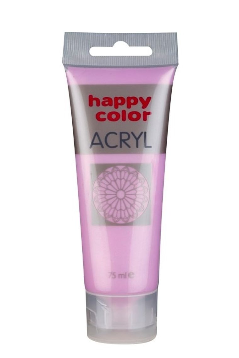 Happy Color, farba akrylowa, różowy metalik, 75 ml
