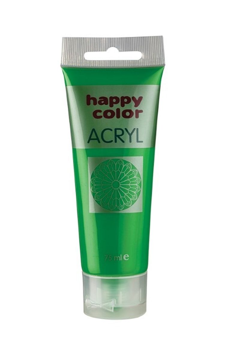Happy Color, farba akrylowa, zielona, 75 ml