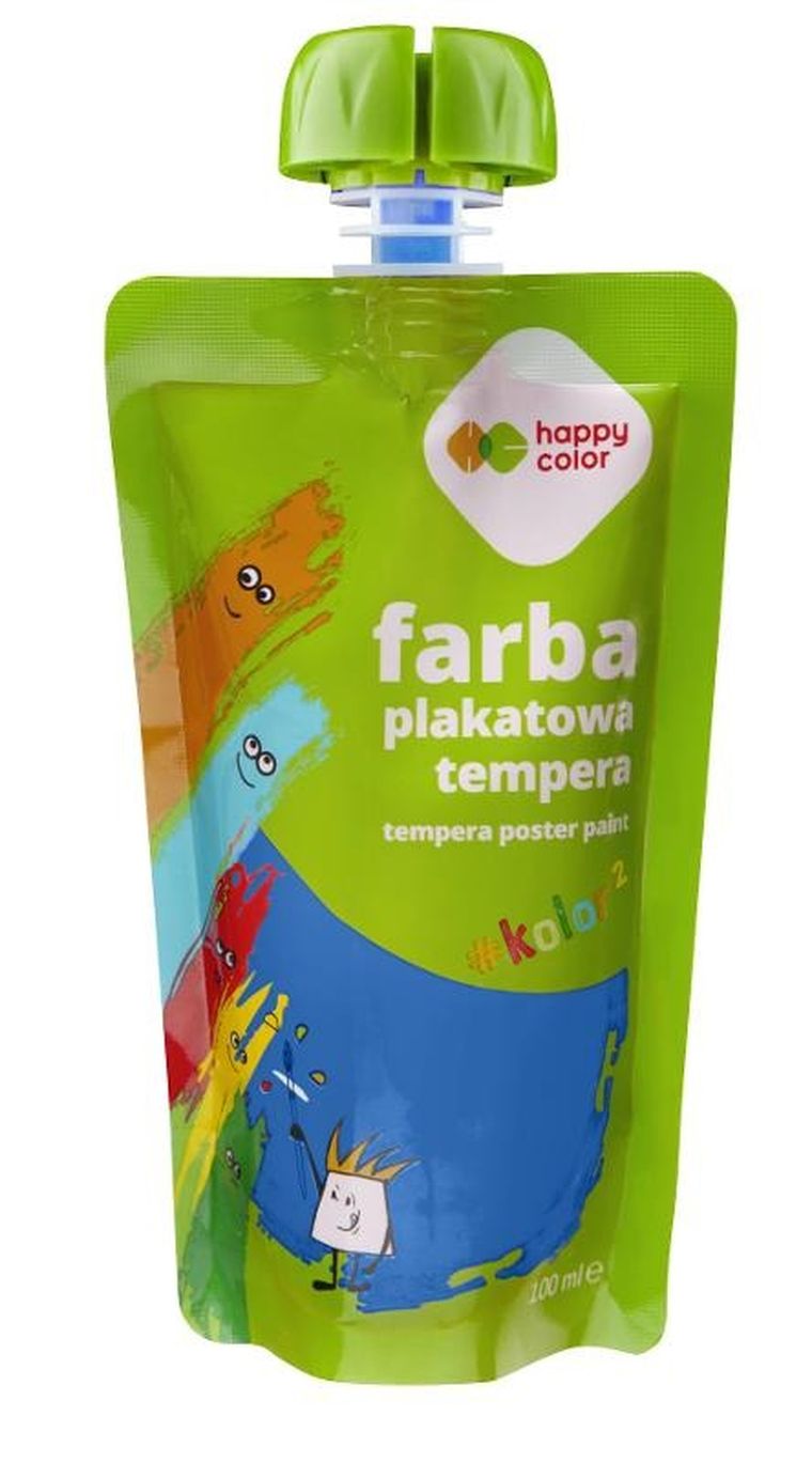 Happy Color, farba plakatowa, tempera, niebieski, 100 ml