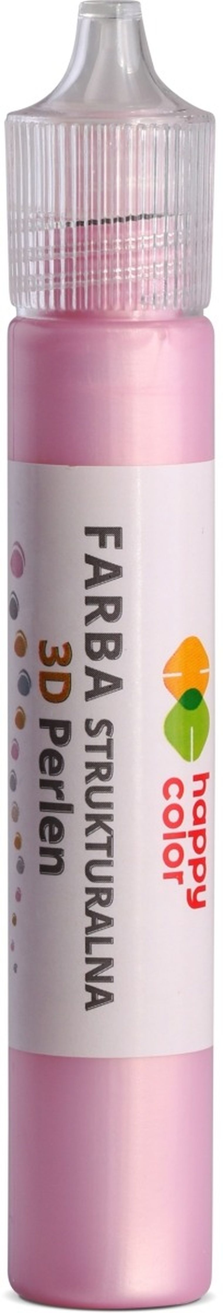 Happy Color, farba strukturalna, 3d - perlen, różowy, 32 ml
