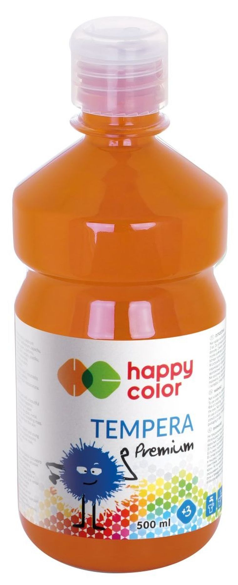 Happy Color, farba tempera, premium, ciemnopomarańczowy, 500 ml