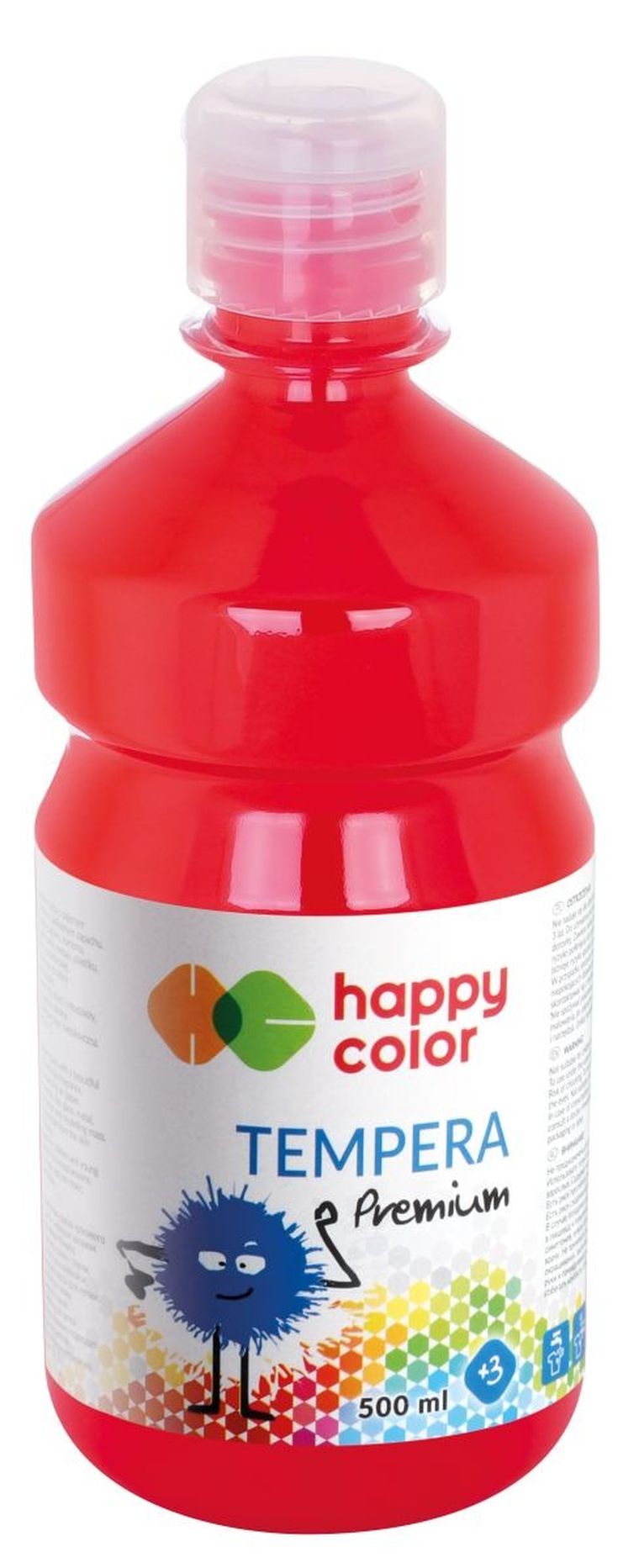 Happy Color, farba tempera, premium, czerwony, 500 ml