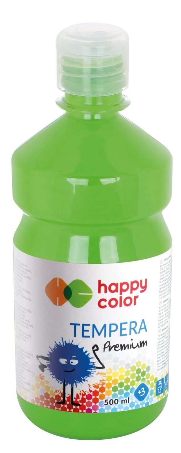 Happy Color, farba tempera, premium, jasnozielony, 500 ml