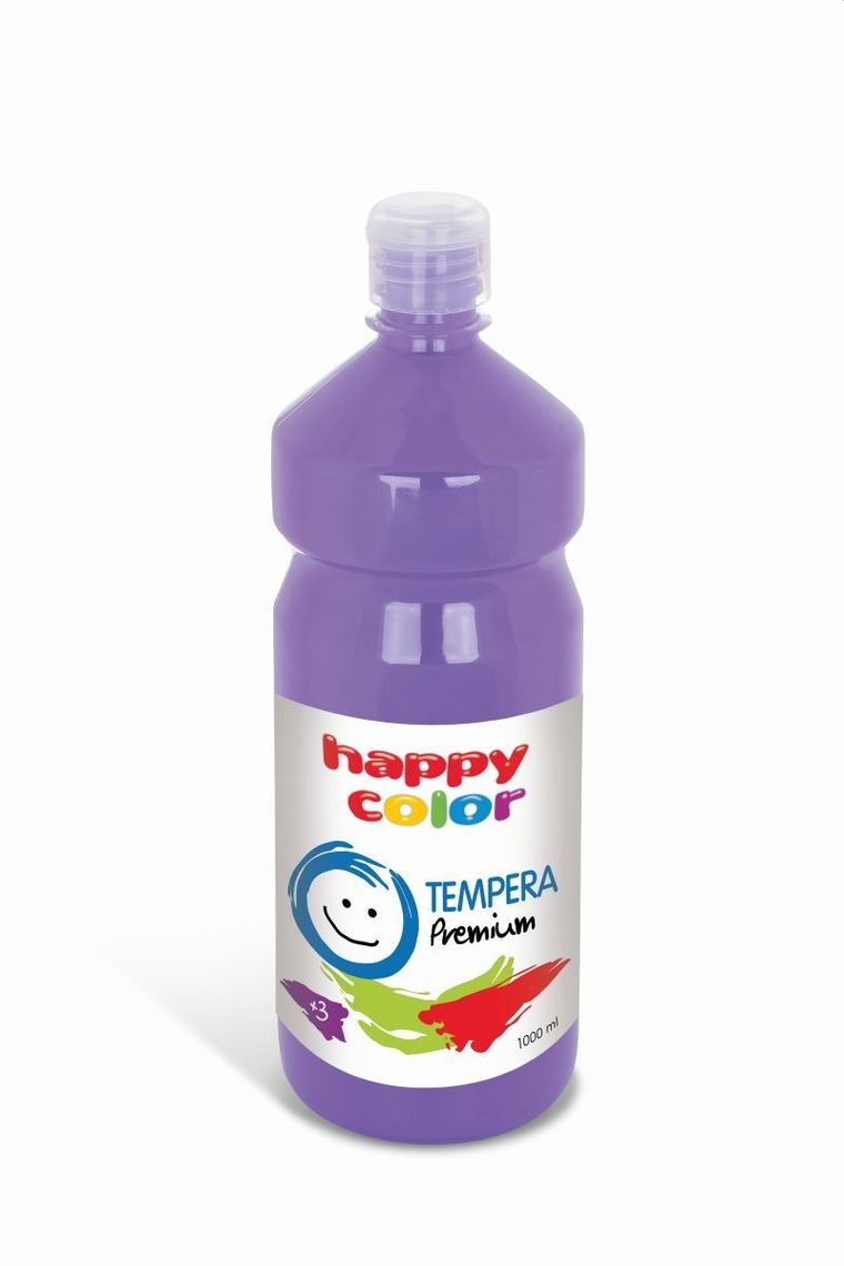 Happy Color, farba tempera, premium, lawendowy, 1000 ml
