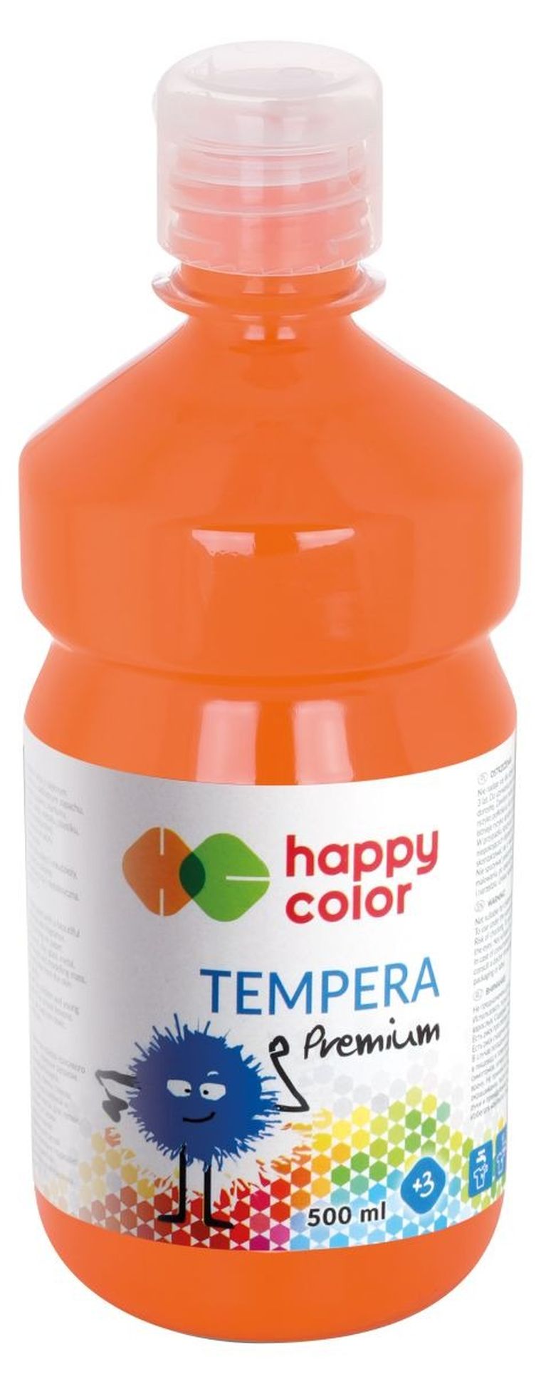 Happy Color, farba tempera, premium, pomarańczowy, 500 ml