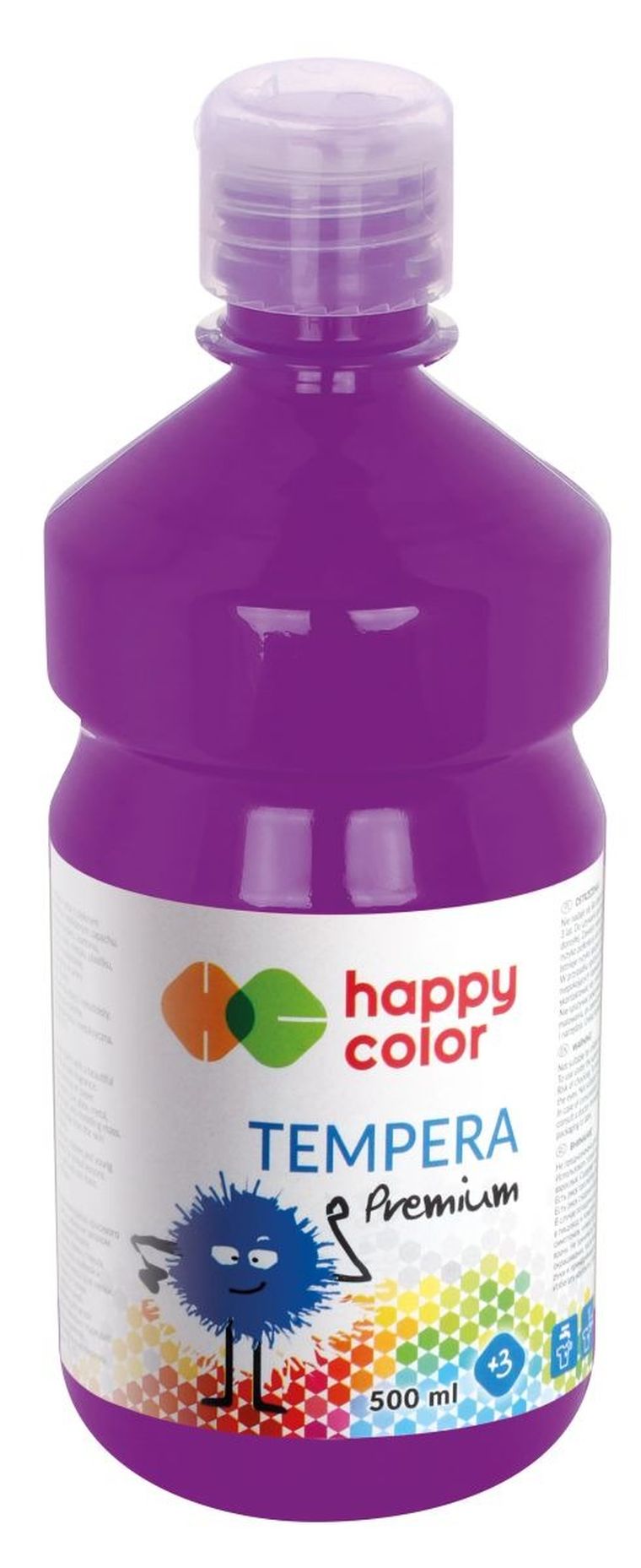 Happy Color, farba tempera, premium, śliwkowy, 500 ml