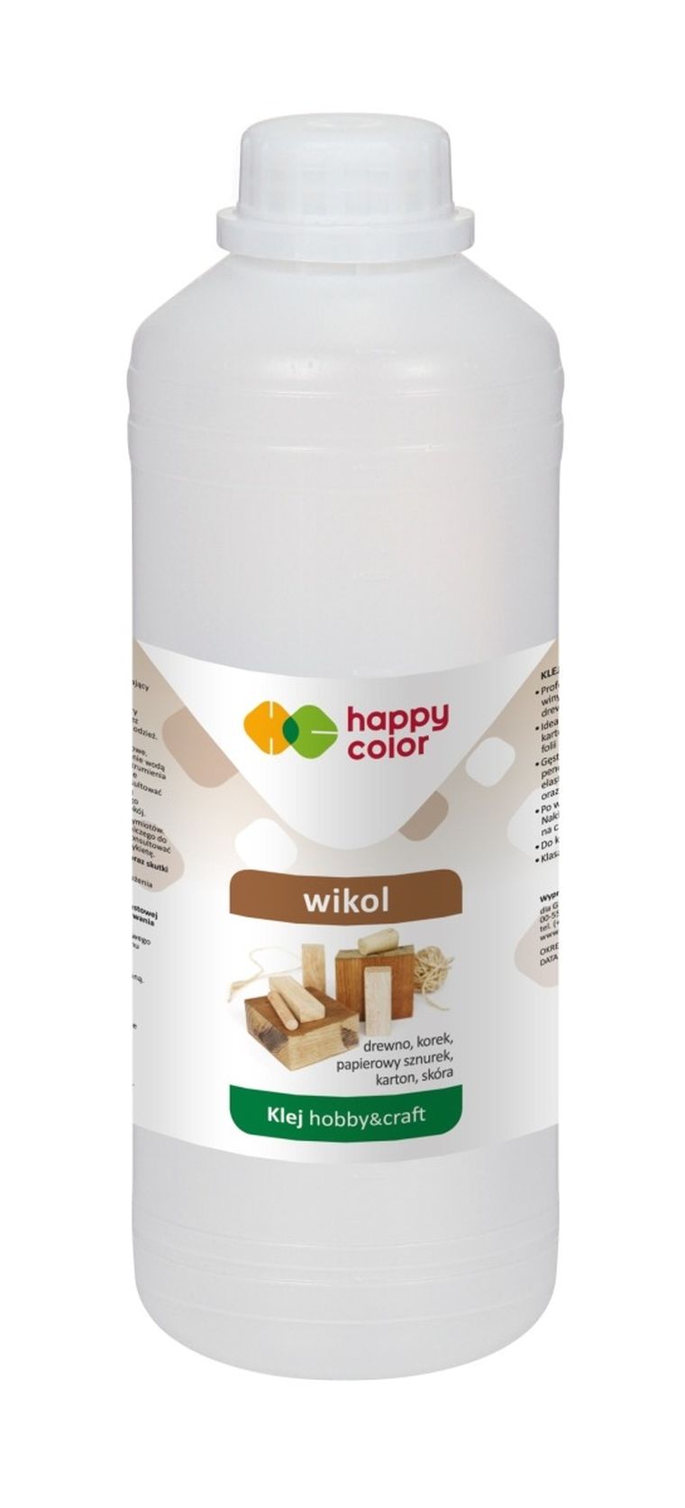 Happy Color, klej Wikol premium, 1000g, butelka