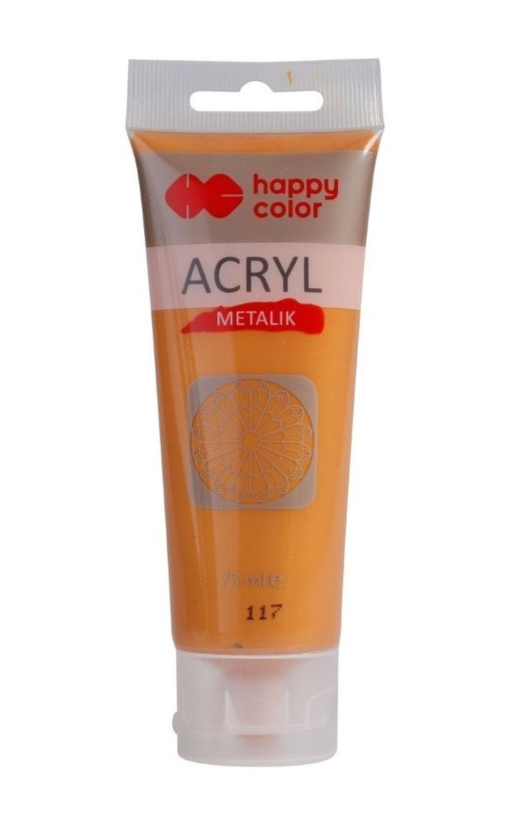 Happy Color, Metalik, farba akrylowa, florenckie złoto, 75 ml