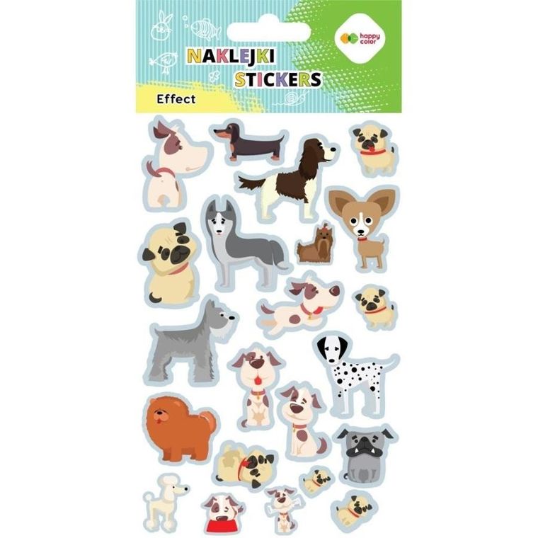 Happy Color, naklejki, Dogs, 10-20 cm