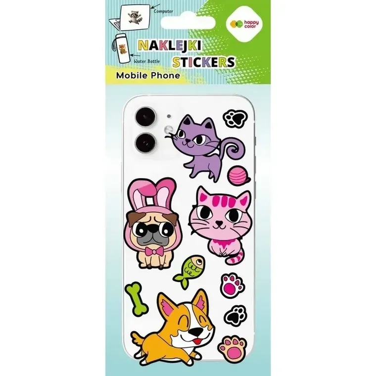 Happy Color, naklejki, Silly Friends