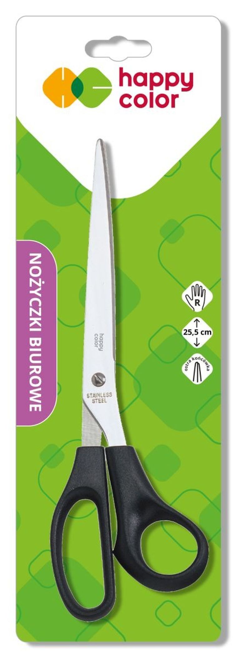 Happy Color, nożyczki biurowe, 25.5 cm