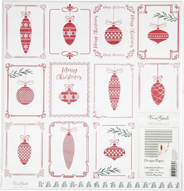 Happy Color, papier ozdobny, balls and trees, 30.5-30.5cm