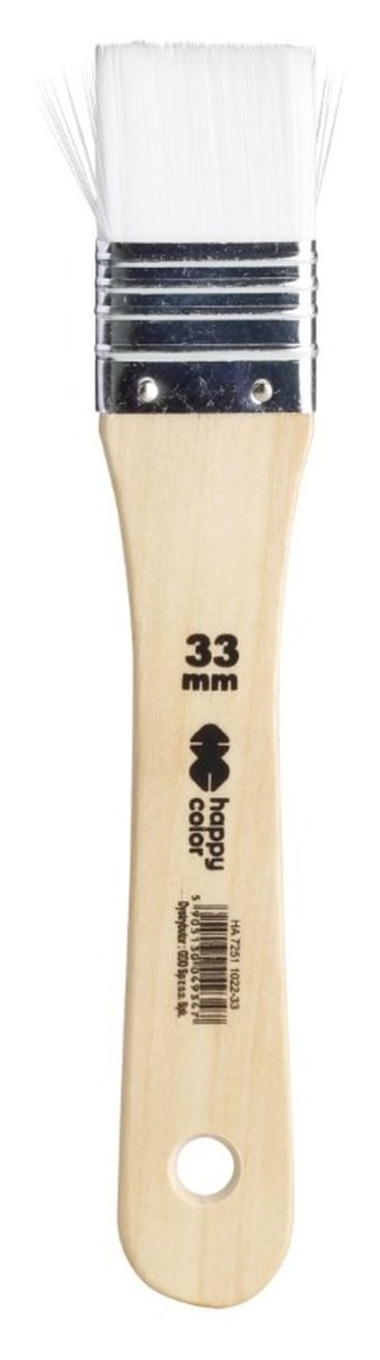 Happy Color, pędzel szeroki nylonowy, płaski, 33 mm