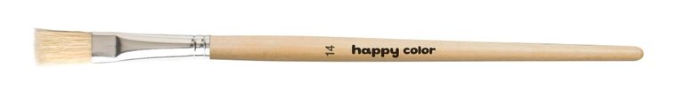 Happy Color, pędzel szkolny, szczecina, płaski, nr 14