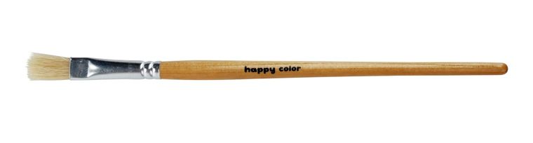Happy Color, pędzel szkolny, szczecina, płaski, nr 2