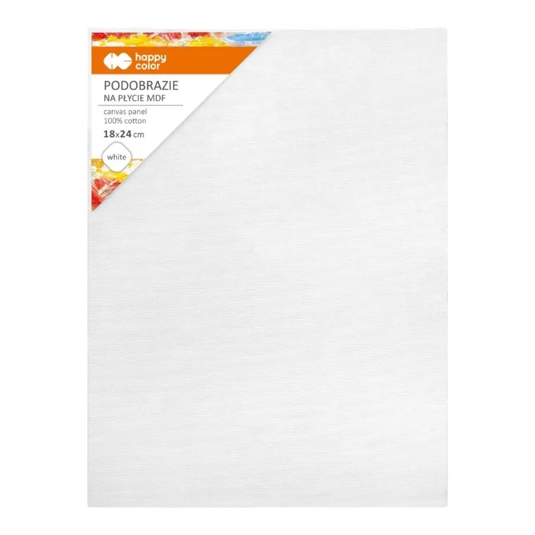 Happy Color, podobrazie bawełniane, impregnowane białe, MDF 4 mm, 18-24 cm