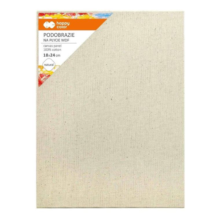 Happy Color, podobrazie bawełniane, impregnowane naturalne, MDF 4 mm, 18-24 cm