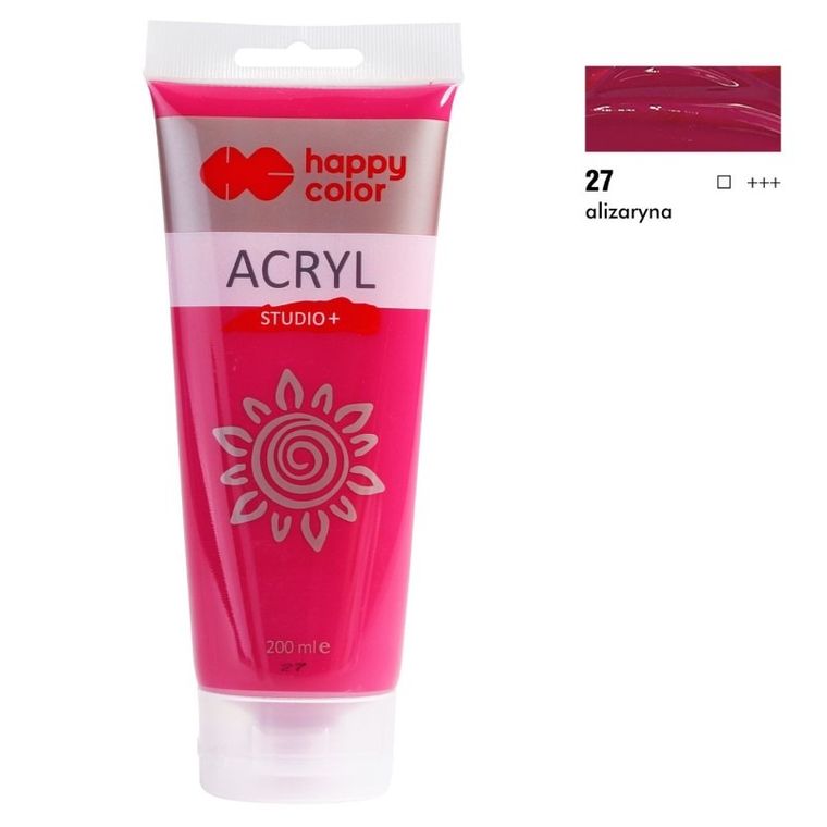 Happy Color, Studio, farba akrylowa, 200 ml, alizaryna