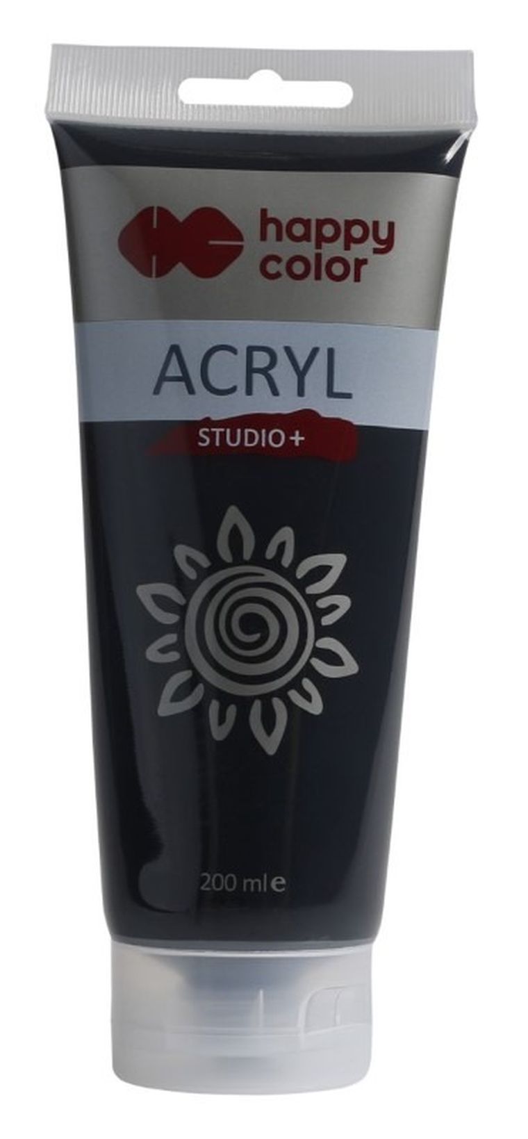 Happy Color, Studio, farba akrylowa, 200 ml, czarny lampowy