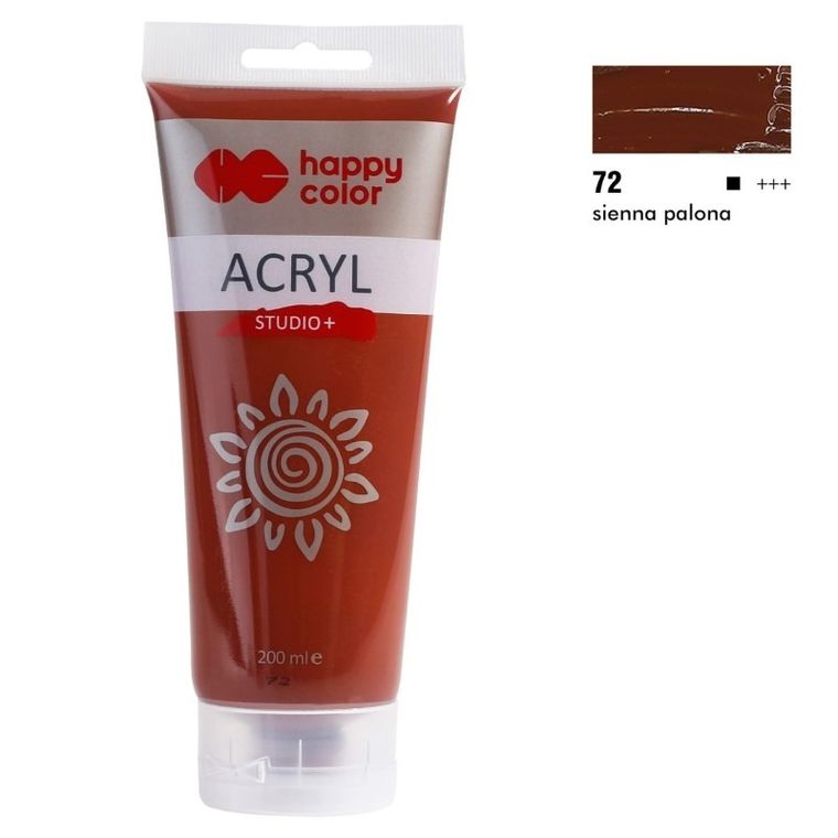 Happy Color, Studio, farba akrylowa, 200 ml, sienna palona