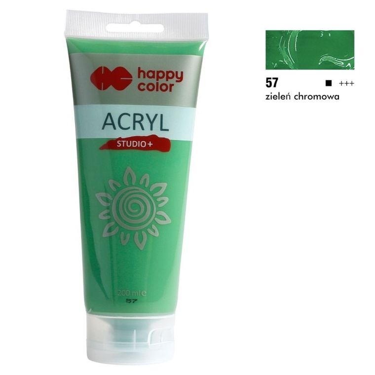 Happy Color, Studio, farba akrylowa, 200 ml, zieleń chromowa
