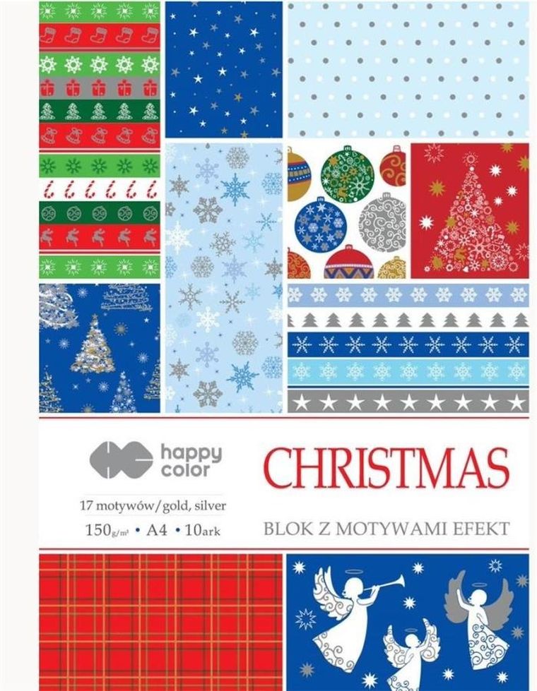 Happy Color, Święta, blok A4, 10 kartek, 150g