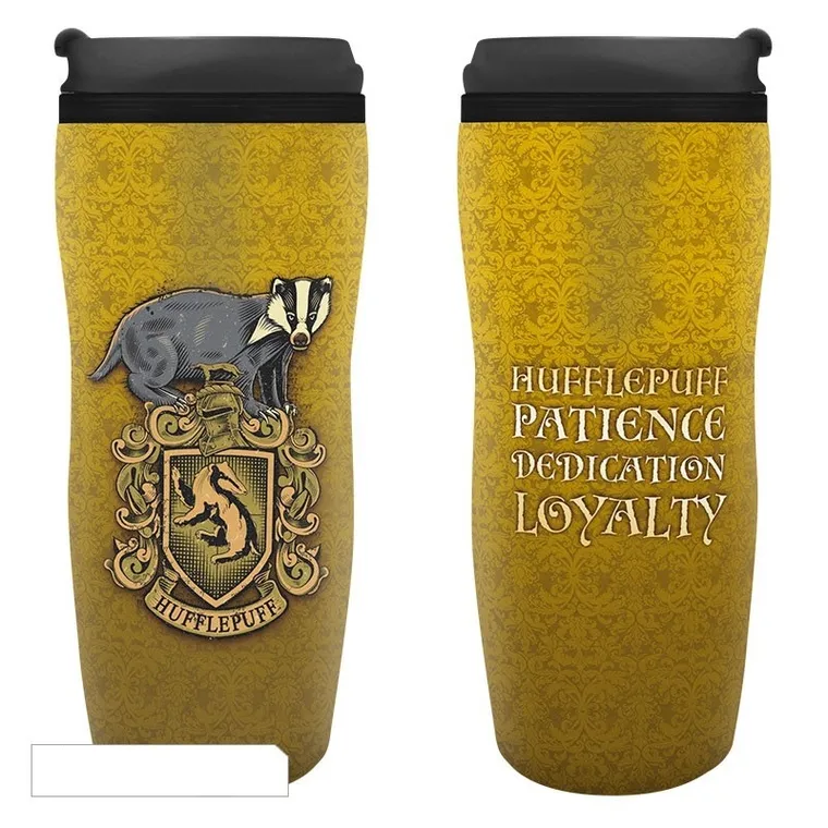 Harry Potter, kubek podróżny, Hufflepuff, złoty