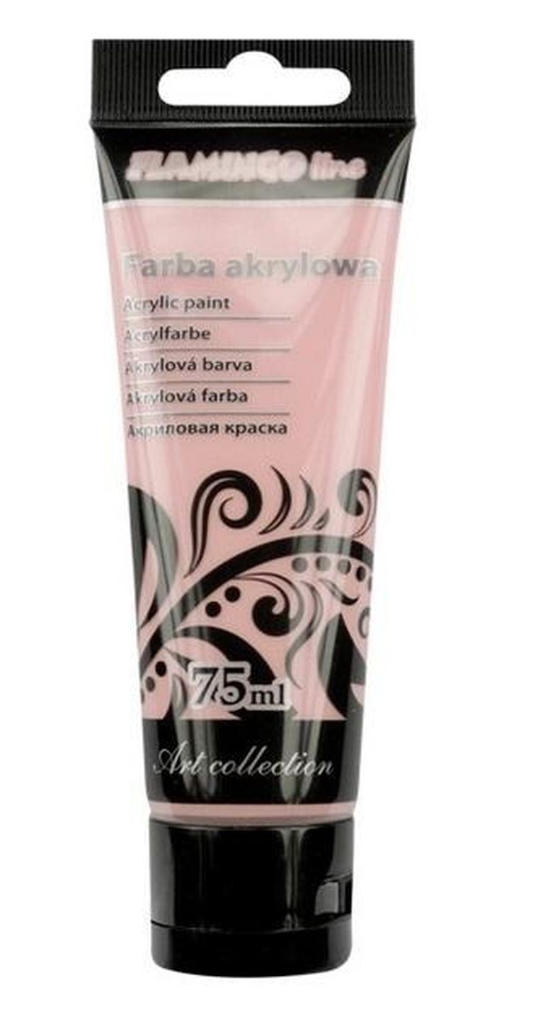 Hasta, Art Collection, Flamingo Line, farba akrylowa, tuba, pastelowy jasnołososiowy 020, 75 ml