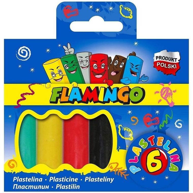 Hasta, Flamingo, plastelina, 6 kolorów