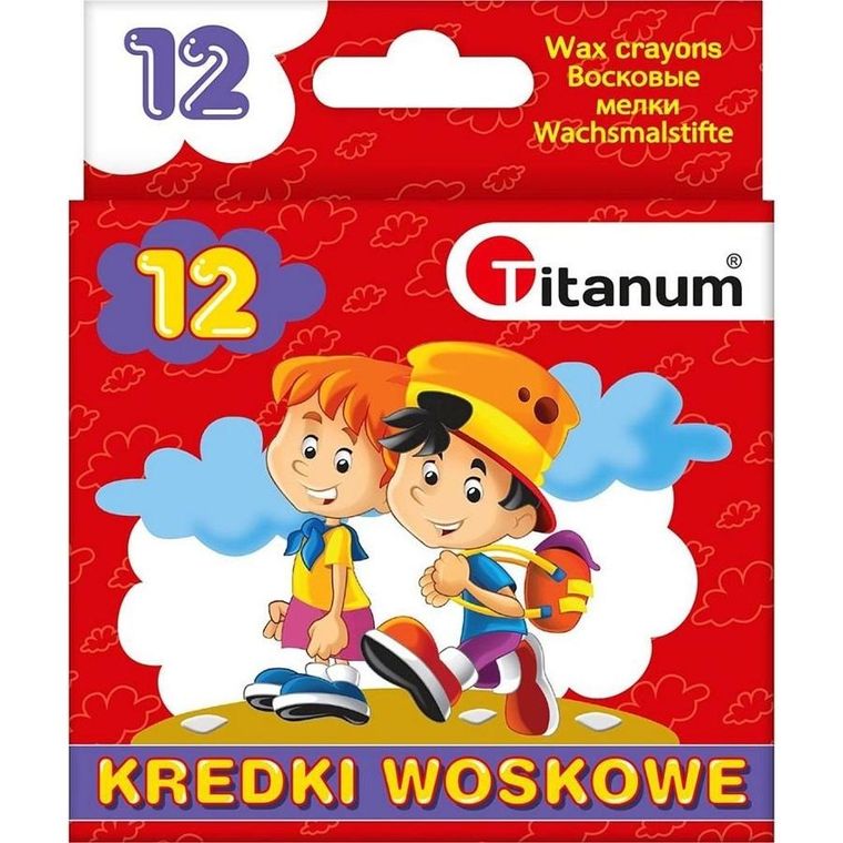 Hasta, kredki woskowe, 12 kolorów Titanum
