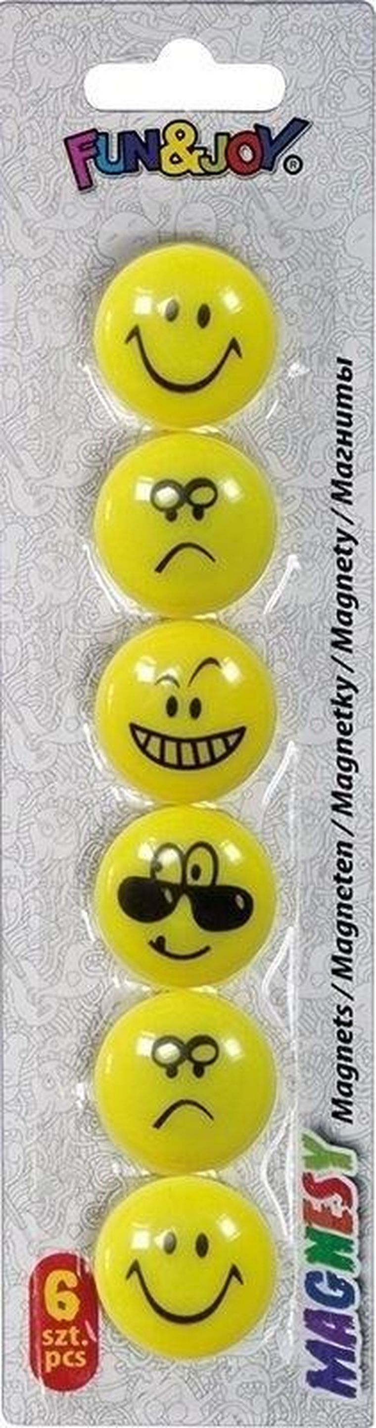 Hasta, magnesy okrągłe, żółte, 29 mm, 6 szt.