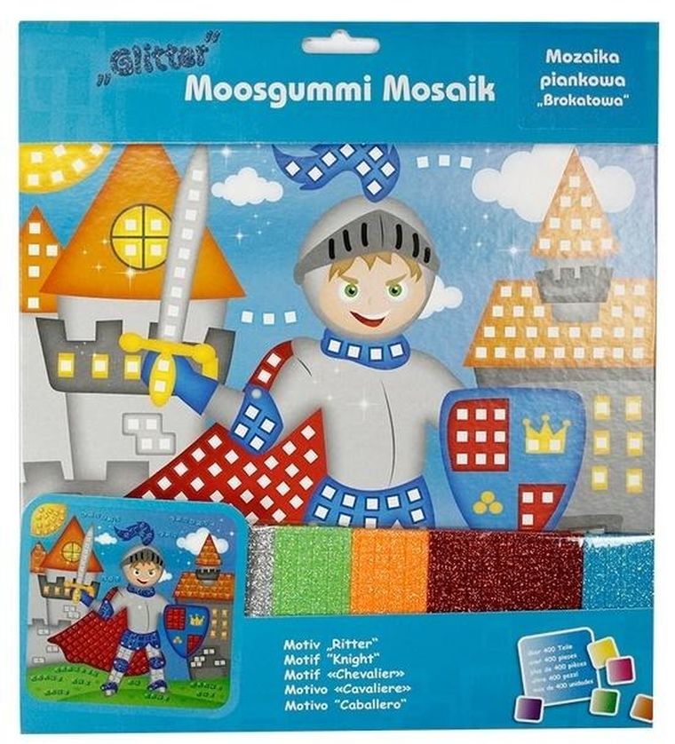 Hasta, mozaika piankowa, brokatowa, rycerz