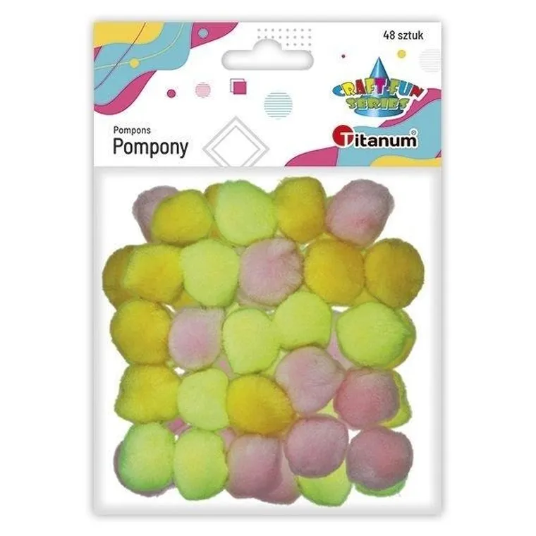 Hasta, pompony akrylowe, 20mm, 48 szt.