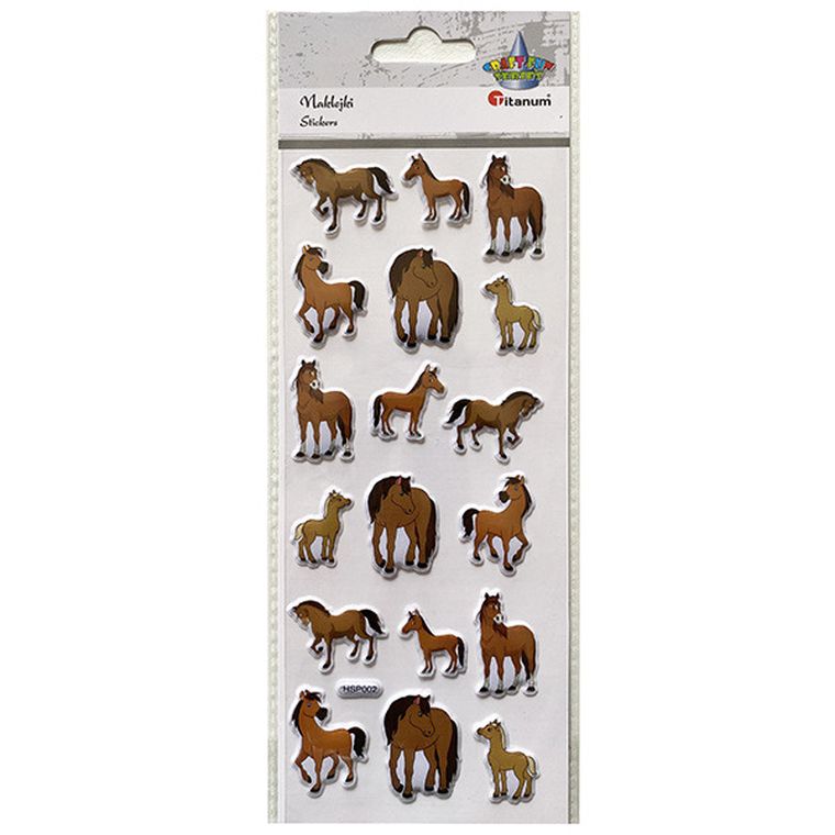 Hasta, Titanum Craft-fun Series, naklejki wypukłe, konie kreskówkowe