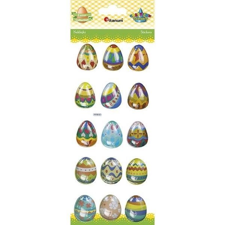 Hasta, Titanum Craft-fun Series, naklejki wypukłe, pisanki