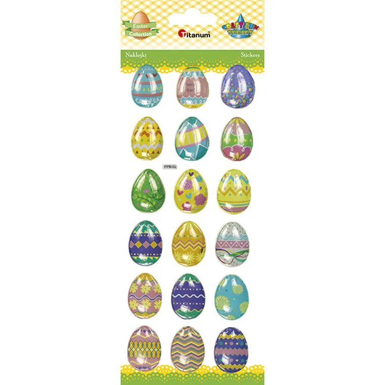 Hasta, Titanum Craft-fun Series, naklejki wypukłe, pisanki