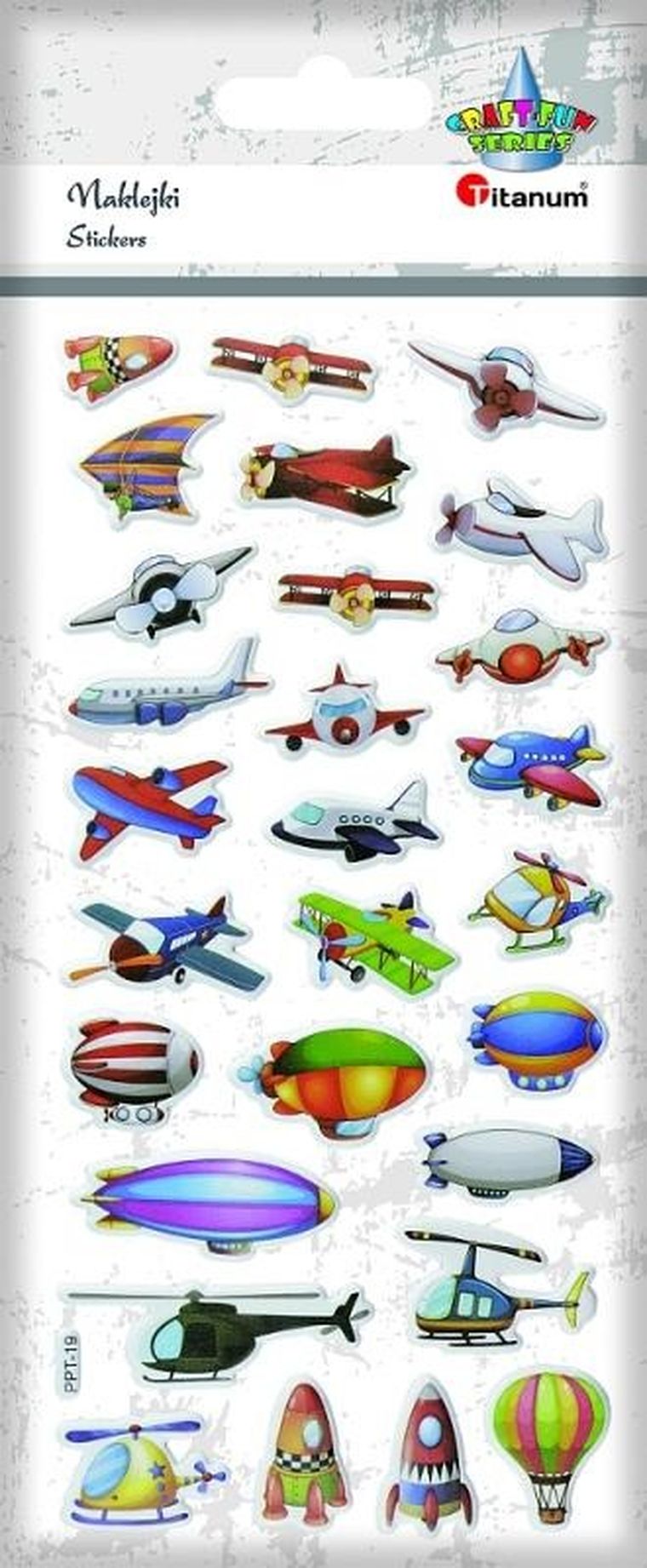 Hasta, Titanum Craft-fun Series, naklejki wypukłe, pojazdy latające