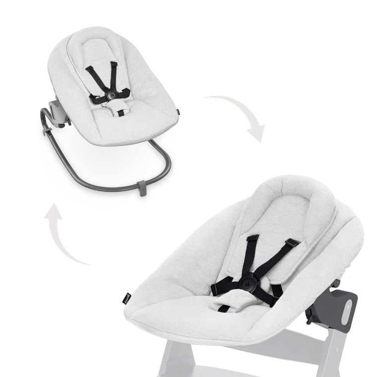 Hauck, Alpha+, leżaczek premium, Light Grey