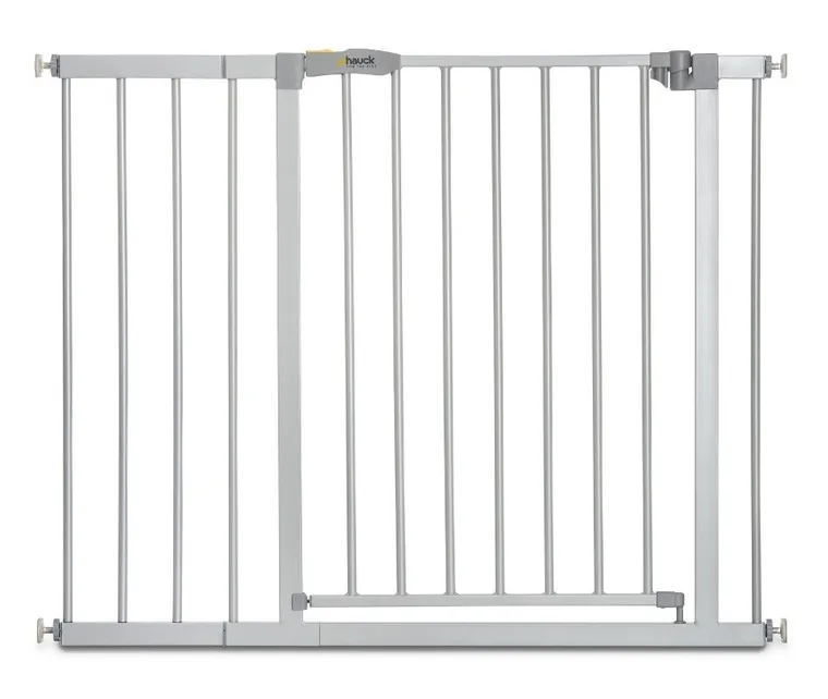 Hauck, Stop N Safe 2, bramka zabezpieczająca, 21 cm rozszerzenie, srebrna