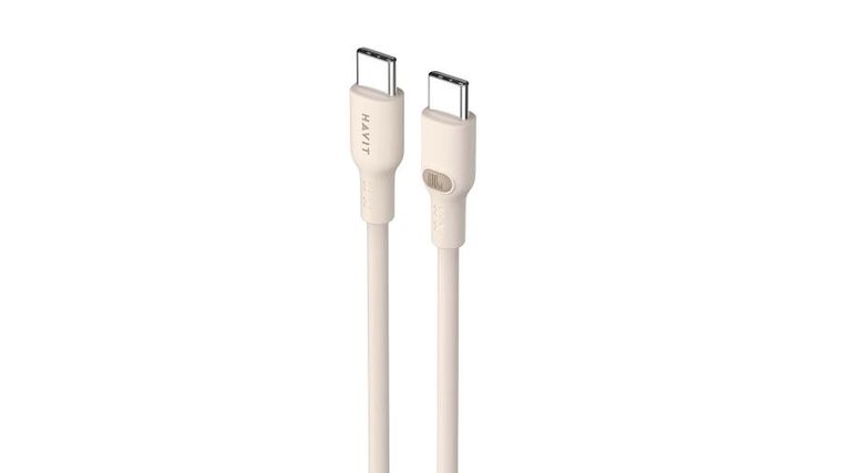 Havit, kabel do ładowania,USB-C, beżowy, 2m