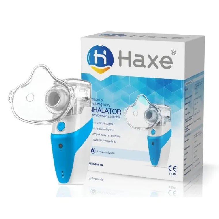 Haxe, inhalator siateczkowy, przenośny, ultradźwiękowy, nbm4
