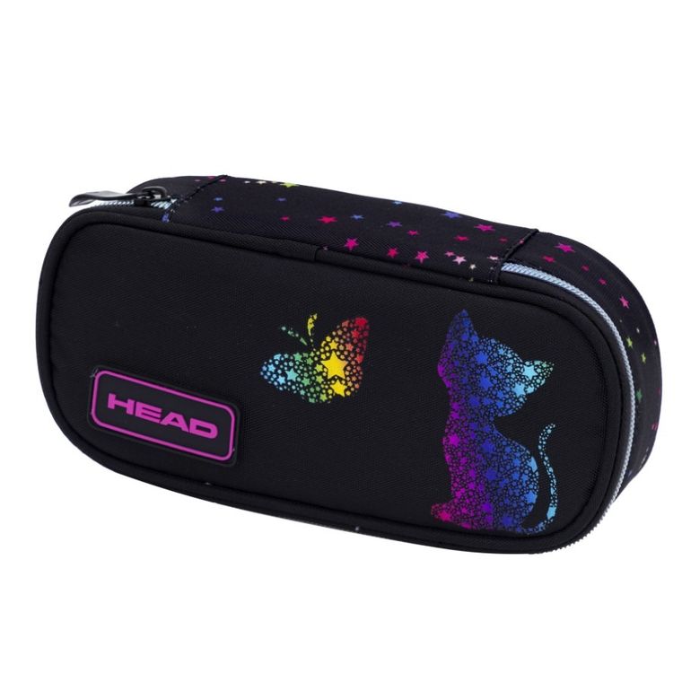 Head, Golden Effect, piórnik, owalny, Rainbow Kitty