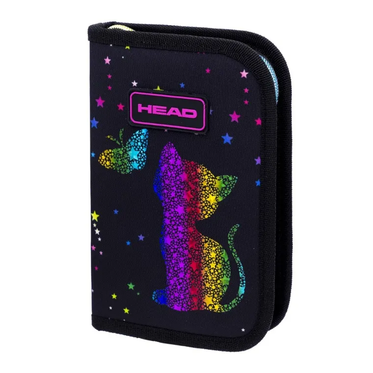 Head, Golden Effect, piórnik, rozkładany, dwuklapkowy, Rainbow Kitty