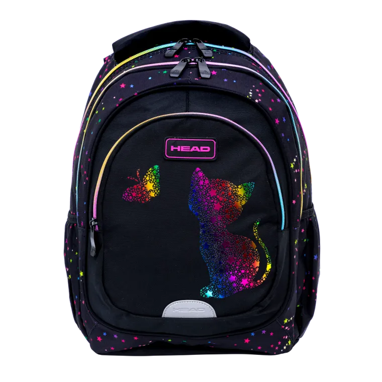 Head, Golden Effect, plecak szkolny, Rainbow Kitty