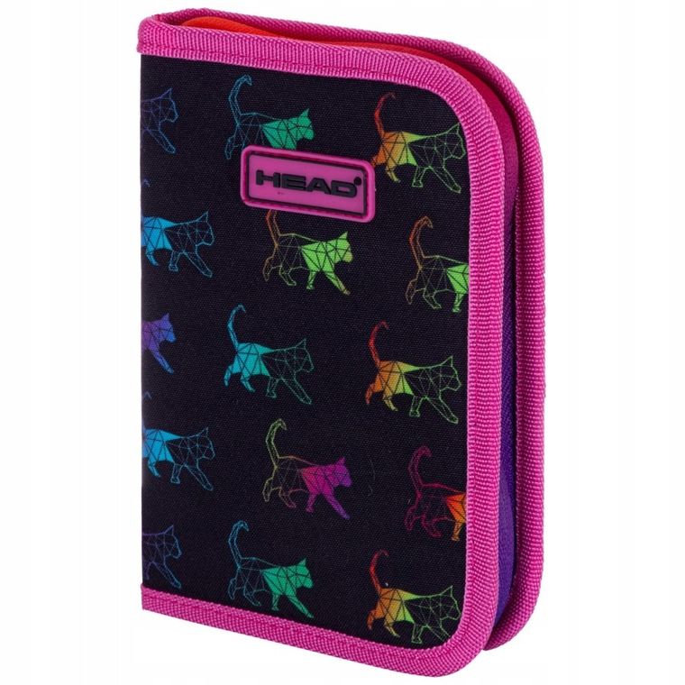 Head, piórnik rozkładany, dwuklapkowy, Rainbow Kitty