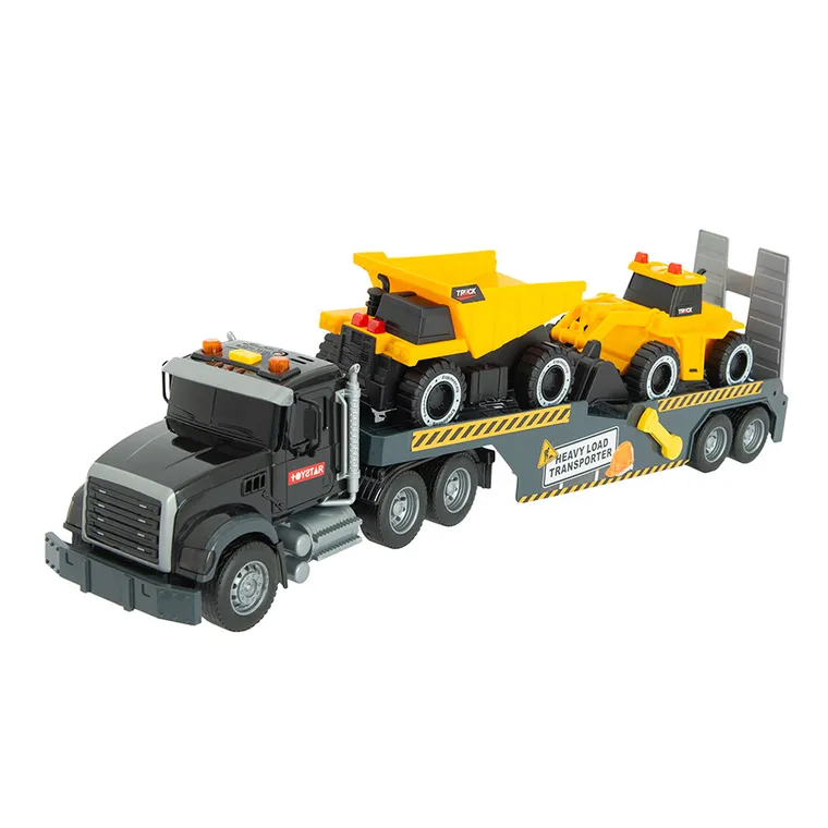 Heavy Load, ciężarówka z koparką i wywrotką, zestaw pojazdów budowlanych