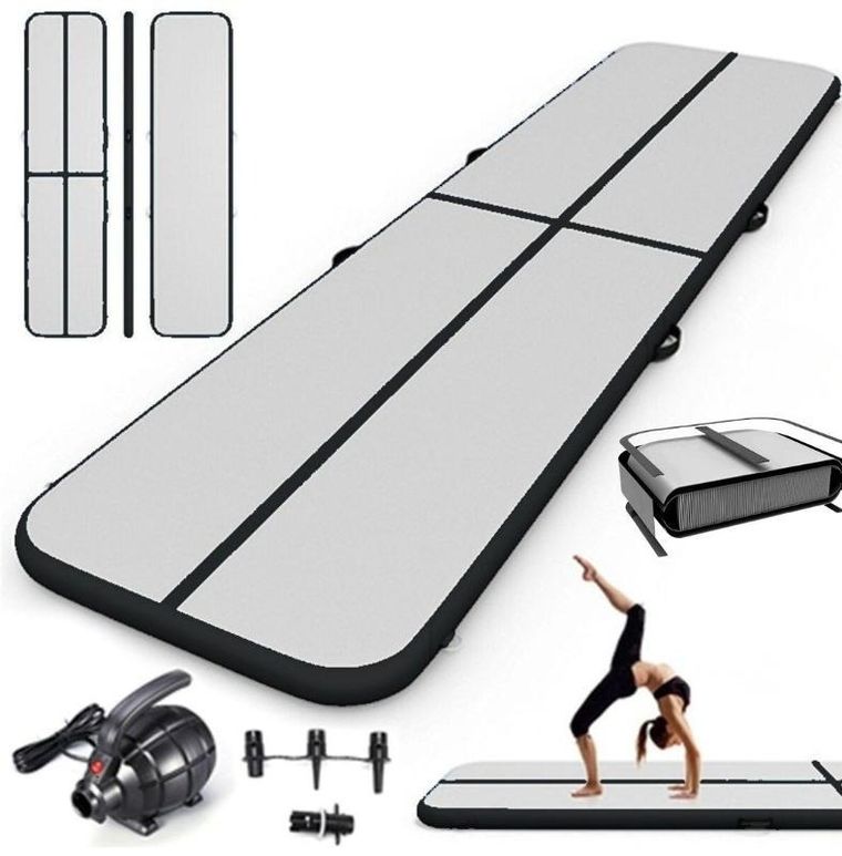 Hedo, airtrack, materac gimnastyczny, ścieżka, czarny, 400-100-20 cm