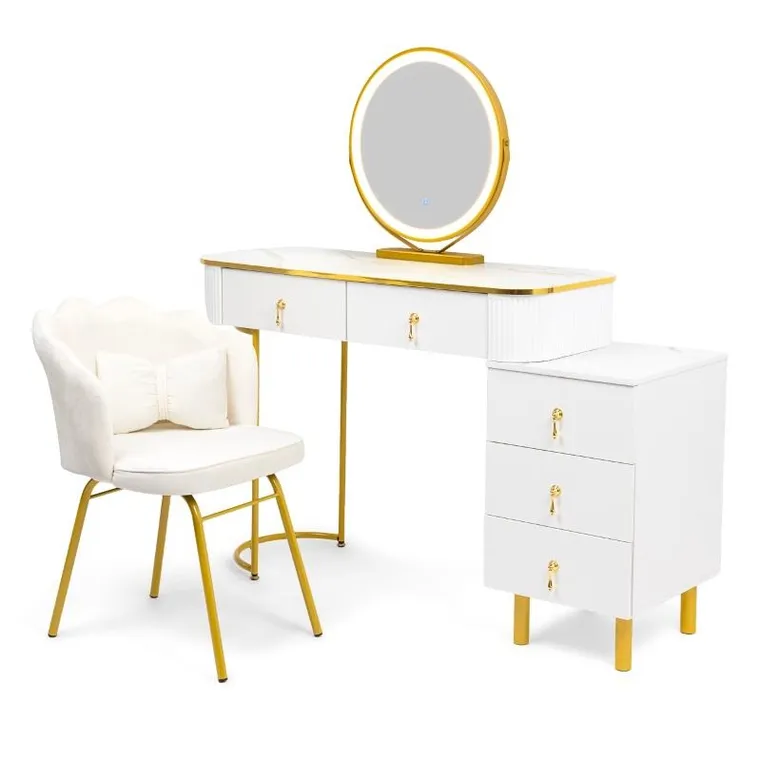 Hedo, Verdiro, toaletka kosmetyczna z lustrem LED, biała